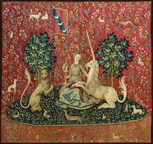 Sight. The Lady and the Unicorn, Between 1484 and 1500. Creator: Anonymous master ()