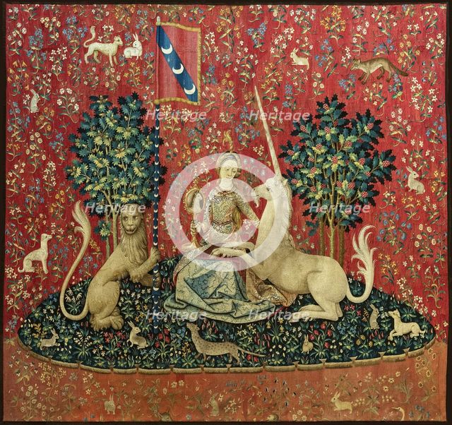 Sight. The Lady and the Unicorn, Between 1484 and 1500. Creator: Anonymous master ().