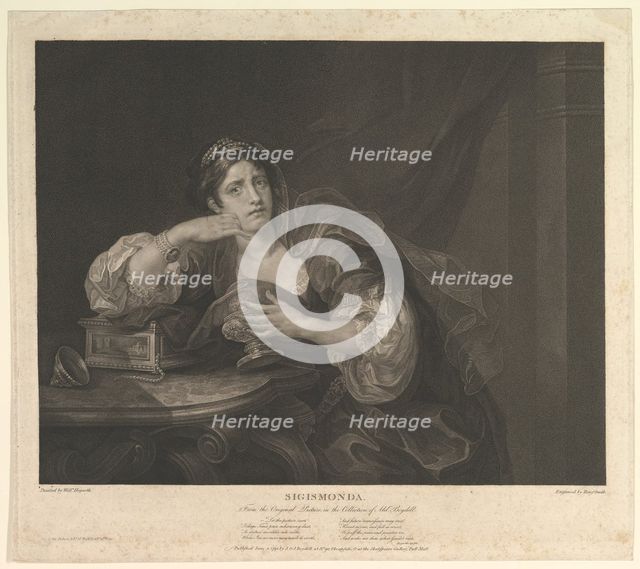 Sigismonda (Sigismunda), June 4, 1795. Creator: Benjamin Smith.