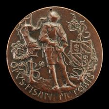 Sigismondo Armed and Holding a Sword [reverse], c. 1445. Creator: Pisanello