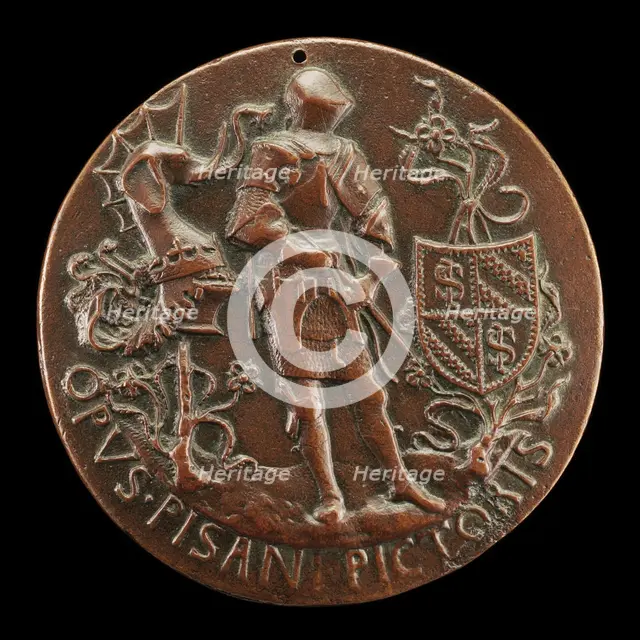 Sigismondo Armed and Holding a Sword [reverse], c. 1445. Creator: Pisanello.