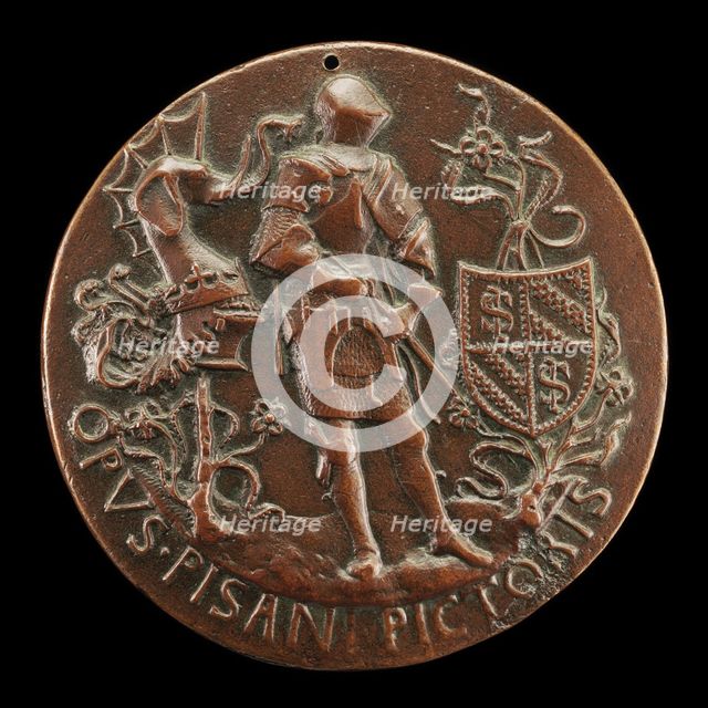 Sigismondo Armed and Holding a Sword [reverse], c. 1445. Creator: Pisanello.