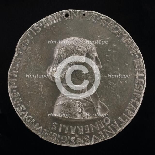 Sigismondo Pandolfo Malatesta, 1417-1468, Lord of Rimini 1432 [obverse], 1445. Creator: Pisanello.