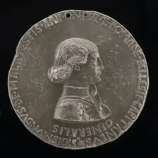 Sigismondo Pandolfo Malatesta, 1417-1468, Lord of Rimini 1432 [obverse], 1445. Creator: Pisanello