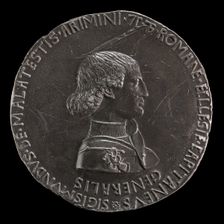 Sigismondo Pandolfo Malatesta, 1417-1468, Lord of Rimini 1432 [obverse], 1445. Creator: Pisanello