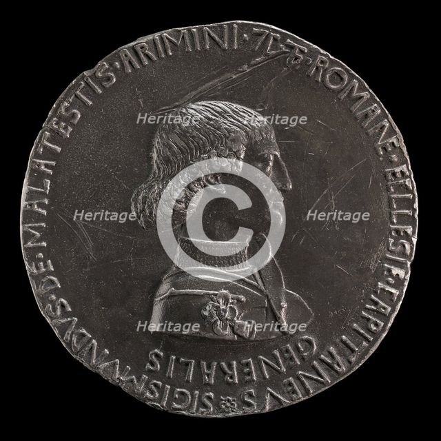 Sigismondo Pandolfo Malatesta, 1417-1468, Lord of Rimini 1432 [obverse], 1445. Creator: Pisanello.