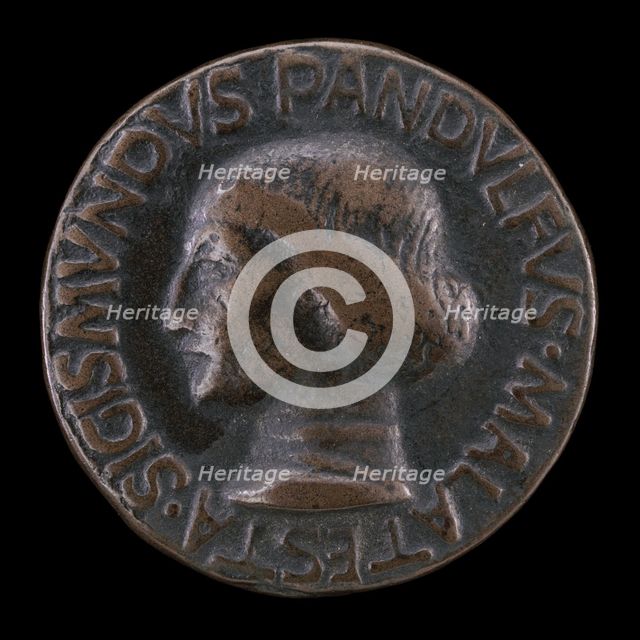 Sigismondo Pandolfo Malatesta, 1417-1468, Lord of Rimini and Fano [obverse], 1447. Creator: Matteo di Andrea de Pasti.