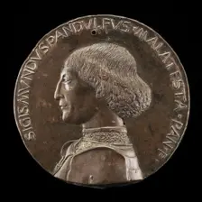 Sigismondo Pandolfo Malatesta, 1417-1468, Lord of Rimini and Fano [obverse], 1446. Creator: Matteo di Andrea de Pasti