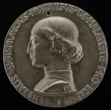 Sigismondo Pandolfo Malatesta, 1417-1468, Lord of Rimini and Fano [obverse], 1446. Creator: Matteo di Andrea de Pasti