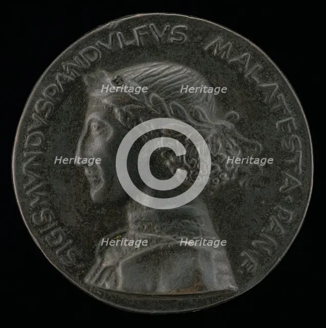 Sigismondo Pandolfo Malatesta, 1417-1468, Lord of Rimini and Fano [obverse], 1450. Creator: Unknown.