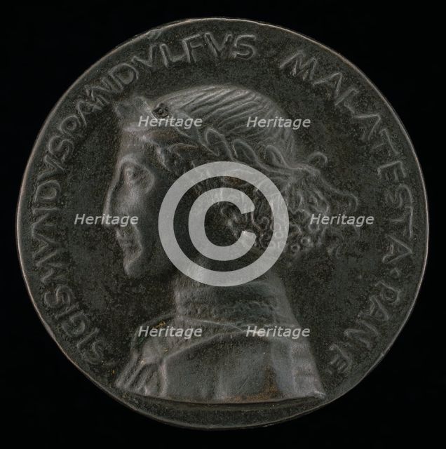 Sigismondo Pandolfo Malatesta, 1417-1468, Lord of Rimini and Fano [obverse], 1450. Creator: Unknown.