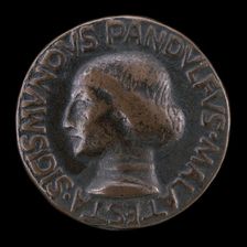 Sigismondo Pandolfo Malatesta, 1417-1468, Lord of Rimini and Fano [obverse], 1447. Creator: Matteo di Andrea de Pasti
