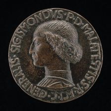 Sigismondo Pandolfo Malatesta, 1417-1468, Lord of Rimini and Fano [obverse], 1446. Creator: Matteo di Andrea de Pasti