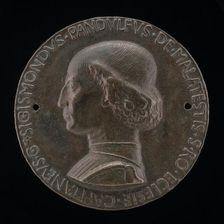 Sigismondo Pandolfo Malatesta, 1417-1468, Lord of Rimini and Fano [obverse], 1446. Creator: Matteo di Andrea de Pasti