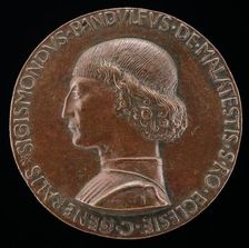 Sigismondo Pandolfo Malatesta, 1417-1468, Lord of Rimini and Fano [obverse], 1446. Creator: Matteo di Andrea de Pasti
