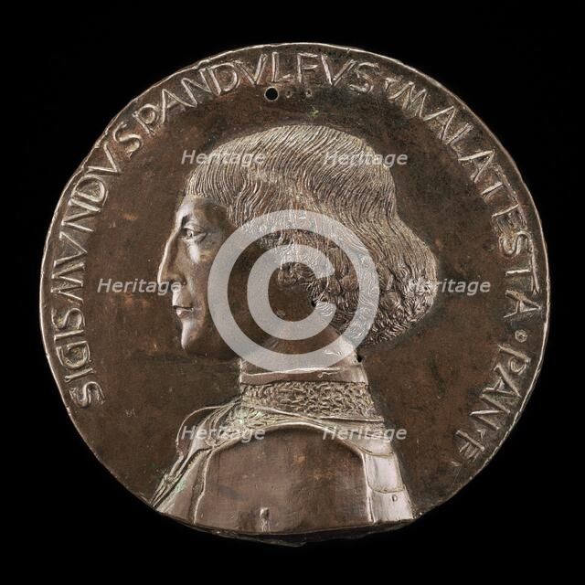 Sigismondo Pandolfo Malatesta, 1417-1468, Lord of Rimini and Fano [obverse], 1446. Creator: Matteo di Andrea de Pasti.