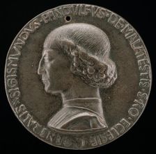 Sigismondo Pandolfo Malatesta, 1417-1468, Lord of Rimini and Fano [obverse], 1446. Creator: Matteo di Andrea de Pasti