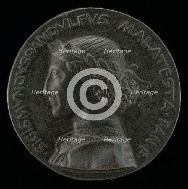 Sigismondo Pandolfo Malatesta, 1417-1468, Lord of Rimini and Fano [obverse], 1450. Creator: Unknown.