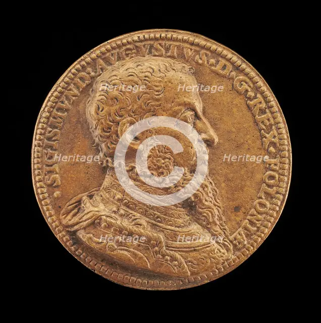 Sigismund II Augustus, 1520-1572, King of Poland 1548 [obverse], c. 1562. Creator: Steven van Herwijck.