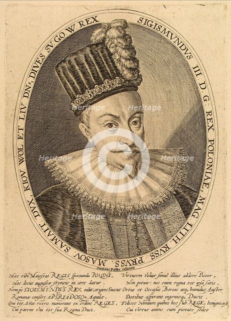 Sigismund III Vasa, King of Poland, ca. 1600. Artist: Passe, Crispijn van de, the Elder (1564-1637)