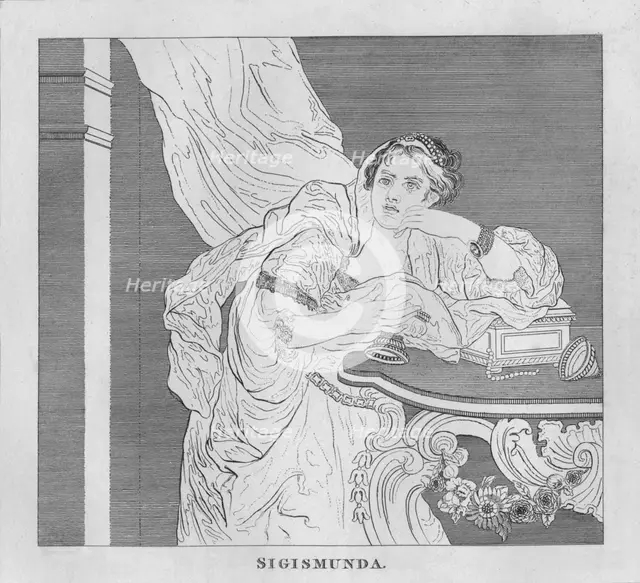 'Sigismunda', 1808, (1827). Creator: Thomas Cook.