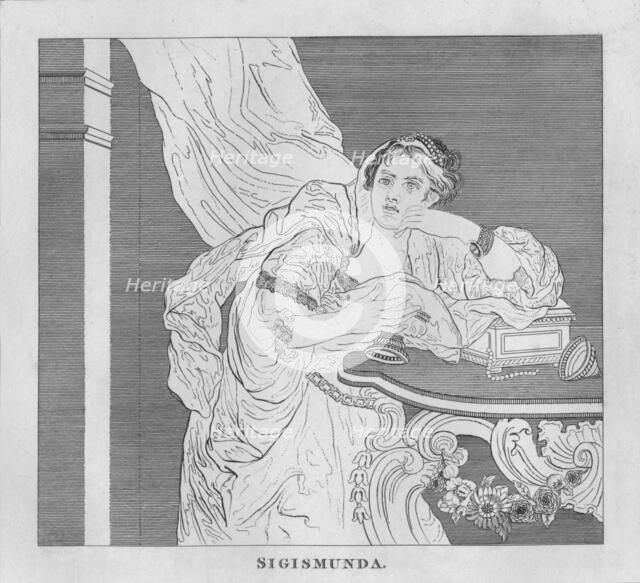 'Sigismunda', 1808, (1827). Creator: Thomas Cook.