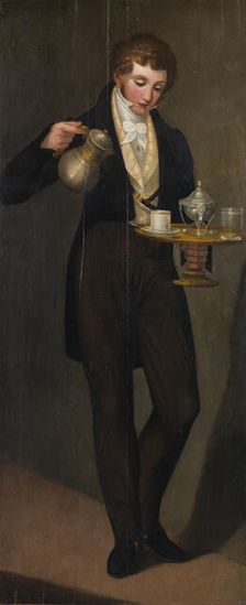 Sign board. Waiter with a Coffee, Between 1796 and 1808. Creator: Caliari, Paolino (1763-1835)
