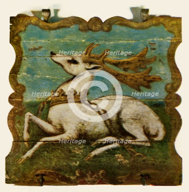 'Sign Board from the White Hart, Witley, Surrey', c1750, (1943).  Creator: Unknown.
