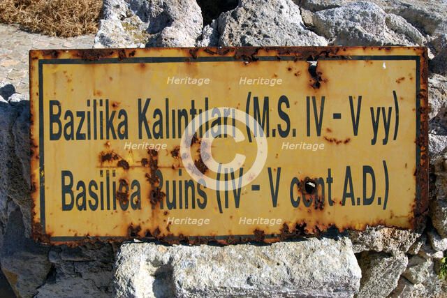 Sign, Dipkarpaz (Rizokarpaso), North Cyprus.