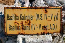Sign, Dipkarpaz (Rizokarpaso), North Cyprus. Creator: Peter Thompson