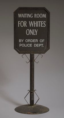 Sign from segregated railroad station, ca. 1930s. Creator: Unknown
