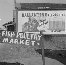 Sign in the Negro section, Daytona Beach, Florida, 1943. Creator: Gordon Parks