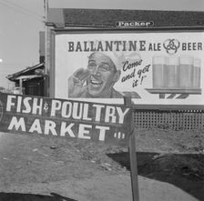 Sign in the Negro section, Daytona Beach, Florida, 1943. Creator: Gordon Parks