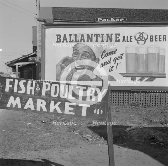 Sign in the Negro section, Daytona Beach, Florida, 1943. Creator: Gordon Parks.