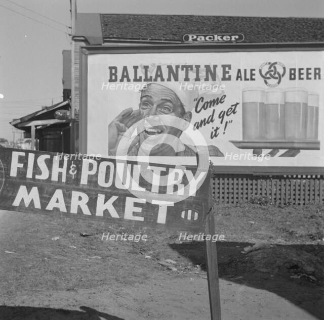 Sign in the Negro section, Daytona Beach, Florida, 1943. Creator: Gordon Parks.