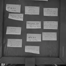 Sign in front of an employment agency, Jacksonville, Florida, 1943. Creator: Gordon Parks
