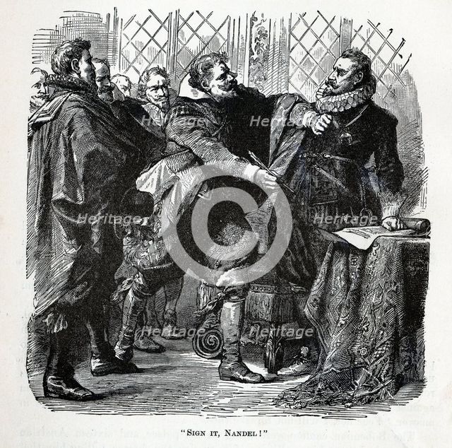 Sign it, Nandel!, 1882. Artist: Anonymous  