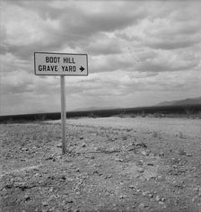 Sign near Tombstone, Arizona, 1937. Creator: Dorothea Lange
