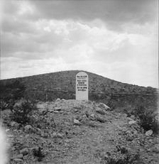 Sign near Tombstone, Boot Hill graveyard, Arizona, 1937. Creator: Dorothea Lange
