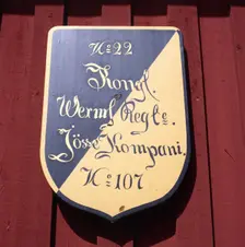 Sign on a soldier's cottage, Värmland, Sweden. Creator: Karl Sandels