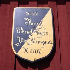 Sign on a soldier's cottage, Värmland, Sweden. Creator: Karl Sandels