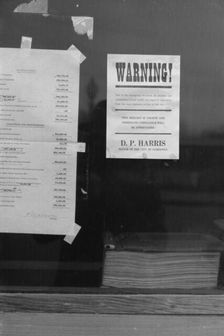 Sign posted in Marianna, Arkansas during the 1937 flood, 1937. Creator: Walker Evans