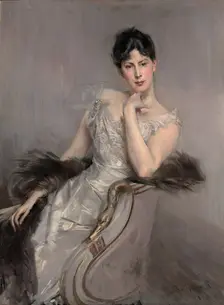 Signora in bianco (Lady in white), 1902. Creator: Boldini, Giovanni (1842-1931)
