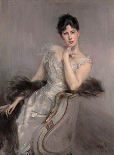Signora in bianco (Lady in white), 1902. Creator: Boldini, Giovanni (1842-1931)