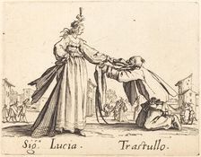 Signa. Lucia and Trastullo, c. 1622. Creator: Jacques Callot