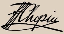 Signature of Frédéric Chopin