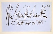Signature of George Cruikshank, October 28th 1856