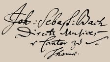 Signature of Johann Sebastian Bach
