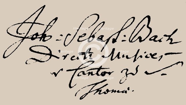 Signature of Johann Sebastian Bach.
