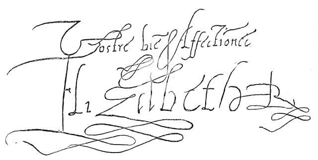 Signature of Queen Elizabeth I, 1558-1603. Artist: Queen Elizabeth I
